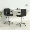  2 db fekete műbőr forgó étkezőszék