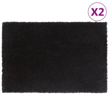  2 db fekete rojtos kókuszrost lábtörlő 40 x 60 cm lakástextília