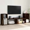  2 db füstös tölgy színű szerelt fa TV-szekrény 75 x 30 x 50 cm