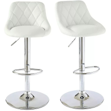  2 db háttámlás bárszék, fehér bútor