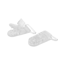 2 db műanyag rögzítőkapocs készlet, szélesség 26 mm, átlátszó melltartó