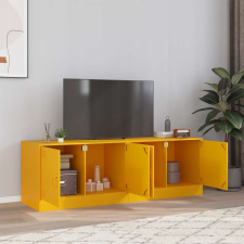 2 db mustársárga acél TV-szekrény 67 x 39 x 44 cm bútor