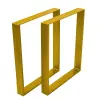  2 db skandináv stílusú asztallábas készlet H72x80x8 cm, Széles Profil, Elektrosztatikus festés, Prémium burkolatok, KorlátTM, Gold Metal, PM39G