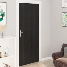  2 db sötét faszínű öntapadó PVC ajtófólia 210 x 90 cm redőny