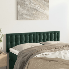 2 db sötétzöld bársony fejtámla 72 x 5 x 78/88 cm ágy és ágykellék