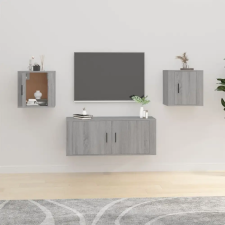  2 db szürke sonoma falra szerelhető TV-szekrény 40x34,5x40 cm bútor