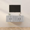  2 db szürke sonoma falra szerelhető TV-szekrény 57x34,5x40 cm