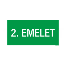  2.Emelet - öntapadó, 200*100mm információs tábla, állvány