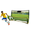  2-in-1 foci rebounder háló, állítható magas és alacsony visszapattanás, tartós építés, könnyű beállítás,