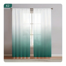 2 Paneles Függöny -Zöld színben 132x160 cm UN04758 lakástextília