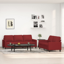  2 részes bordó szövet ülőgarnitúra párnákkal bútor