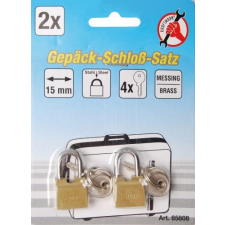  2 részes bőrönd lakat készlet, 15 mm (BGS 85808) lakat