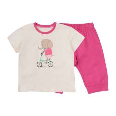  2 részes elefánt mintás szett Tej/pink