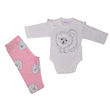  2 részes kislány szett cuki Spitz mintával babaruha szett
