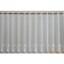  (2 szín 3 méret) Hímzett virág mintás vitrage függöny-Fehér-60 lakástextília