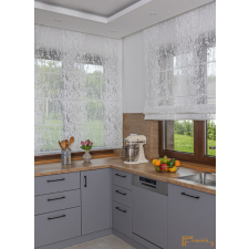  (2 szín) Azra maratott fényáteresztő függöny-Fehér lakástextília