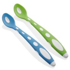 2 teáskanál készlet BabyJem Soft Spoon szilikon (szín: kék) babaétkészlet