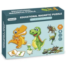  2IN1 mágneses puzzle - dínók, 95 db puzzle, kirakós