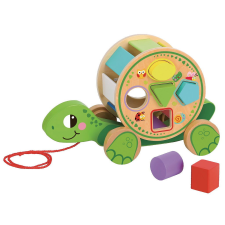 2Kids Toys Fa készségfejlesztő húzható teknős formákkal készségfejlesztő