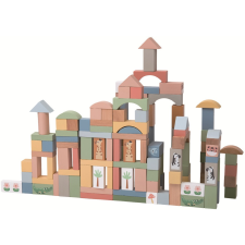 2Kids Toys Fa kirakó kockák 120 db-os szafari állatokkal barkácsolás, építés