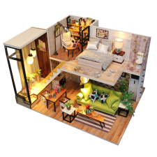 2kids Toys miniatura házikó romantikus skandináv stílusban kreatív és készségfejlesztő
