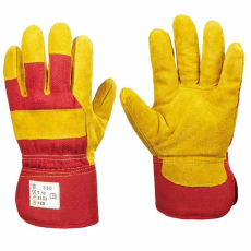  330 Téli bőrkesztyű sárga-piros