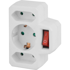  3-as elosztó fehér villanyszerelés