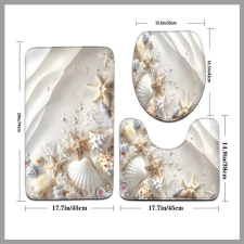 3 darabos Ocean Series fürdőszobai szett - WC-fedél és lábtörlő 601099852409539 lakástextília