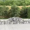  3 db íves horganyzott vas gabion kosár 300x50x40/60 cm