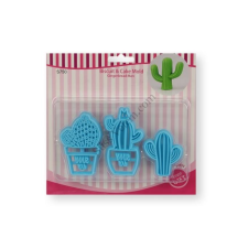 3 -féle kaktusz mintás fondant kiszúró konyhai eszköz