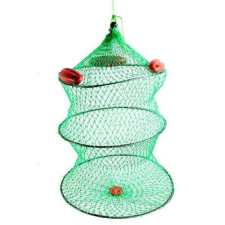  3 karikás haltartó szák lebegtetővel háló, szák, merítő