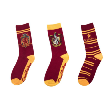 3 pár Harry Potter Griffendéles zokni készlet, 37-46 EU méret férfi zokni