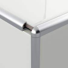 3-pontos végzáró ezüst elox. 8mm-es íves élvédőhöz 2db/csomag élvédő, sín, szegélyelem