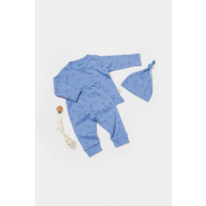  3 részes készlet: blúz, nadrág és kalap Printed, BabyCosy, 50% modál + 50% pamut, levendula (méret: 12-18 hónap)