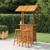  3 részes tömör akácfa kerti bárgarnitúra