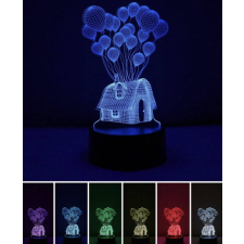 3D dekorációs színes LED lámpa - házikó lufikkal sütés és főzés