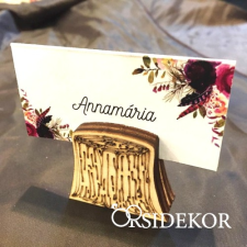  3D fatörzs köszönetajándék és ültetőkártya 2 az 1-ben dekorációs kellék