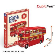  3D kicsi puzzle: Angol emeletes busz CubicFun 3D jármű makettek puzzle, kirakós