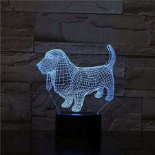  3D LED lámpa - Basset Hound világítási kellék