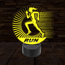  3D LED lámpa - Futó nő világítási kellék