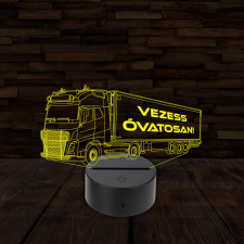  3D LED lámpa - Kamion egyedi felirattal világítási kellék