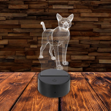  3D LED lámpa - Macska világítási kellék