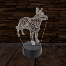  3D LED lámpa -Németjuhász világítási kellék