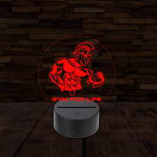  3D LED lámpa - Spártai testépítő világítási kellék