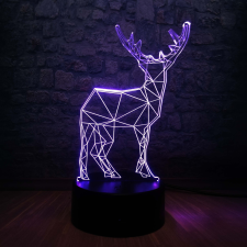  3D LED lámpa - Szikaszarvas világítási kellék