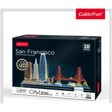 3D Puzzle 3D puzzle City Line LED-es San Francisco puzzle, kirakós