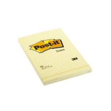 3M 102x152mm kockás öntapadó jegyzettömb (100 lap) - Sárga (FT510010638) jegyzettömb