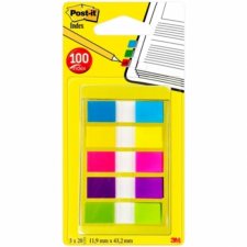 3M 12x43mm jelölőcímke (100 lap) - Vegyes színek (XA004806320) jegyzettömb