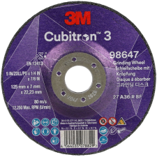 3M Cubitron 3 Abrasive Wheel, 125 × 7 mm, 98647 (7100303982) barkácsgép tartozék