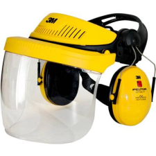 3M G500 7100029146 Arcvédő Beépített ellenzővel Sárga EN 352, EN 1731 (7100029146) védősisak